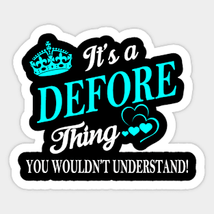 DEFORE Sticker